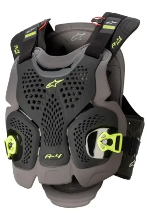 Koop Vandaag Alpinestars A-4 Max Bodyprotector Zwart / Antraciet / Fluor Geel