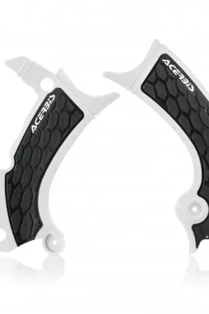 Must-Have Acerbis X-grip Framebeschermers Wit / Zwart Yamaha YZ450F 2018-2022 YZ250F 2019-2026 WR450F 2019 Fantic XX250F 2023-2024