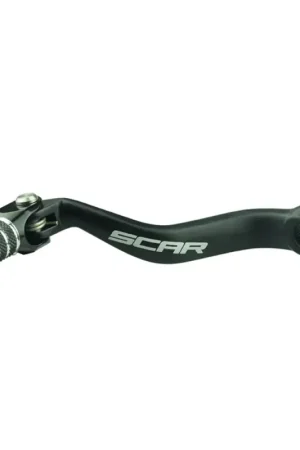 Scar Aluminium Gesmede Schakelpedaal Gekleurde Tip Mat Zwart Yamaha YZ125 1996-2004 Zwart Must-Have