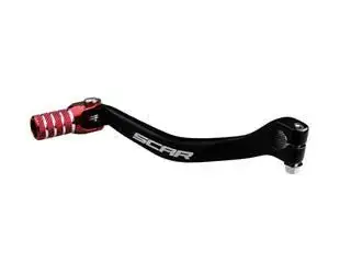 Flitsaanbieding Scar Aluminium Gesmede Schakelpedaal Gekleurde Tip Mat Zwart Honda CR125 1983-2007