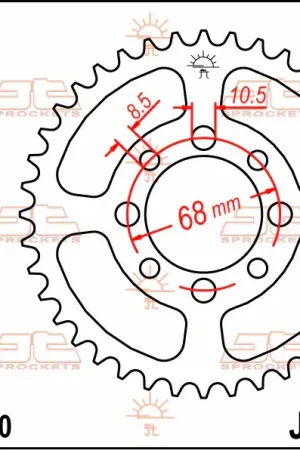 Aanbieding JT Sprockets Stalen Achtertandwiel 51 tanden Kawasaki KLX110 2021