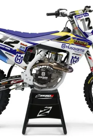 Outlaw Racing Stickerset Rockstar Blauw Husqvarna FC250 FC350 FC450 TC125 2014-2015 TC250 2014-2016 Korting