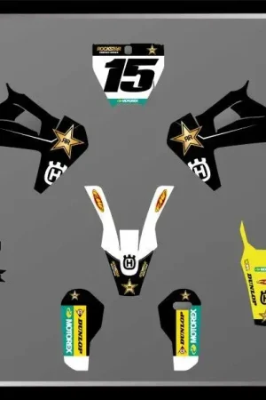 Outlaw Racing Stickerset Rockstar Energy Husqvarna Factory Racing TC85 2016-2018 Meest Verkocht