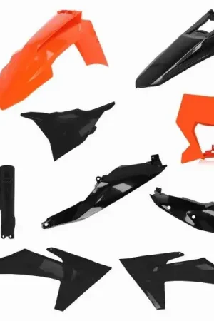 Acerbis 7-delige Plastickit Oranje / Zwart KTM EXC125 EXC250 EXC300 EXC-F250 EXC-F350 2016-2019 Speciale Aanbieding