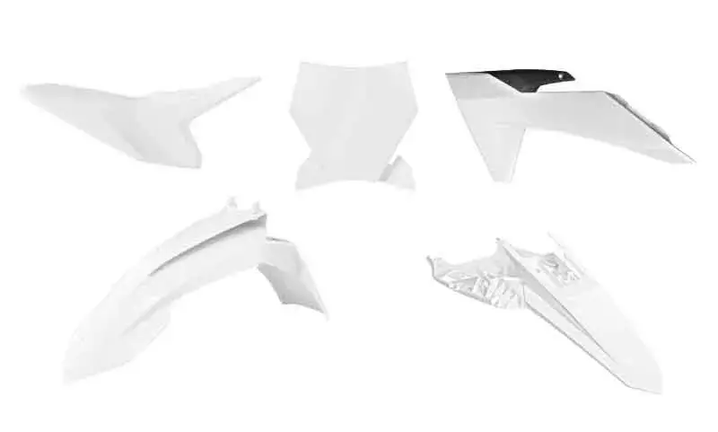 Korting R-Tech 4-delige Plastickit Wit / Zwart KTM SX50 2024-2025