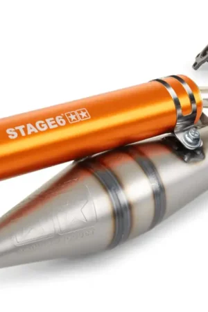 Finale Uitverkoop Uitlaat Stage6 Pro Replica MKII oranje Minarelli Horizontaal 2 Takt