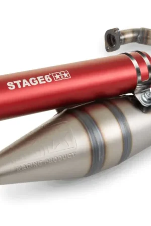 Uitlaat Stage6 Pro Replica MKII rood Minarelli Verticaal 2 Takt Hete Deal
