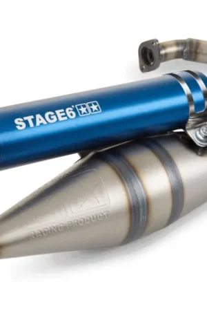 Koop Vandaag Uitlaat Stage6 Pro Replica MKII blauw Minarelli Verticaal 2 Takt