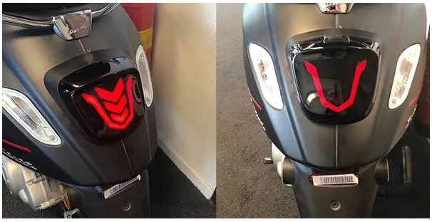 Bestel Nu DMP Achterlicht LED EVO-1 Smoke Vespa Primavera, Sprint mat zwart