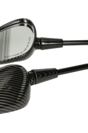 Aanbieding Spiegelset voor Vespa Sprint hoogglans carbon (kort model)