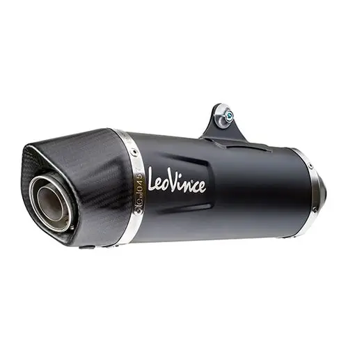 Tijdelijk Beschikbaar Uitlaat Leovince NERO Slip-on RVS voor Vespa GTS 300 HPE Euro5 Katalysator (Vanaf 2021)