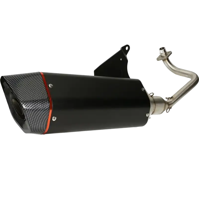 Hete Deal Uitlaat Bullet Racing zwart carbon voor Piaggio Zip 50cc 4 Takt 2v