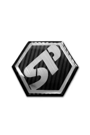 Direct Beschikbaar Plak embleem 3D Piaggio "SP" carbonlook / geborsteld staal