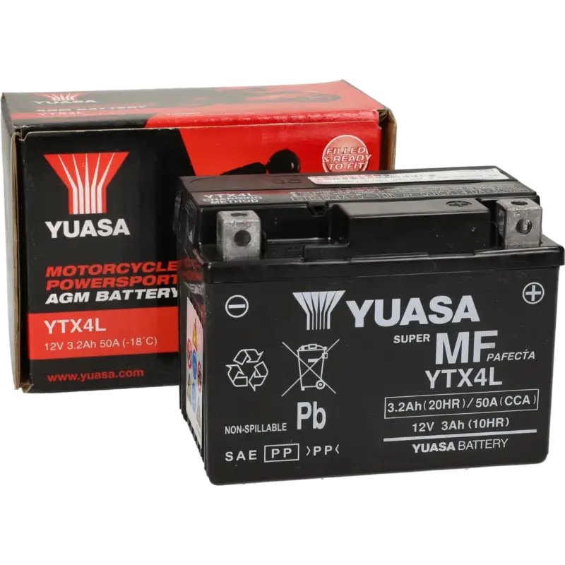 Speciale Aanbieding Accu Yuasa gel YTX4L-BS Gel 12V 4AH onderhoudsvrij