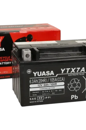 Accu Yuasa gel YTX7A-BS Gel 12V 6.3AH onderhoudsvrij Speciale Aanbieding