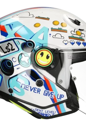 LS2 Kinderhelm Funny II Next Level OF622 wit Merkproduct