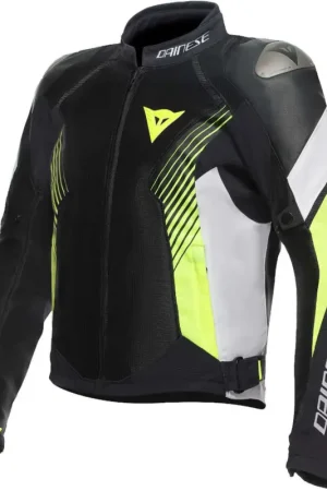 Dainese Super Rider 2 Absoluteshell Jas Zwart Wit Fluo Geel Gecertificeerd
