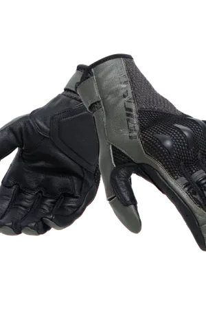 Dainese Karakum Ergo-Tek Zwart Legergroen Handschoenen Populair