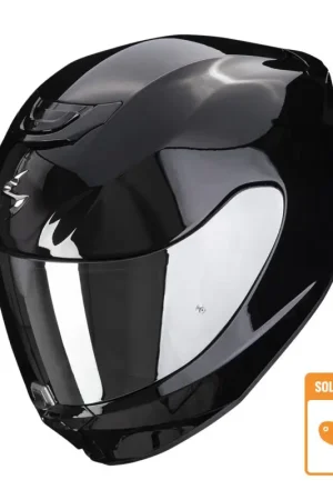 Op = Op Scorpion Exo-391 Solid Zwart Integraalhelm