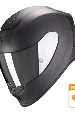 Scorpion Exo-R1 Evo Carbon Air Solid Mat Zwart Integraalhelm Betaalbaar