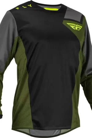Aanbieding Fly Racing Kinetic Jet Zwart Olijf Hi-Vis MX Jersey