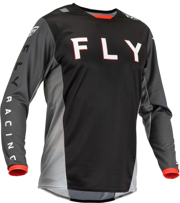 Laatste Kans Fly Racing Kinetic Kore Zwart Grijs MX Jersey