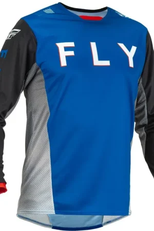 Populair Fly Racing Kinetic Kore Blauw Zwart MX Jersey