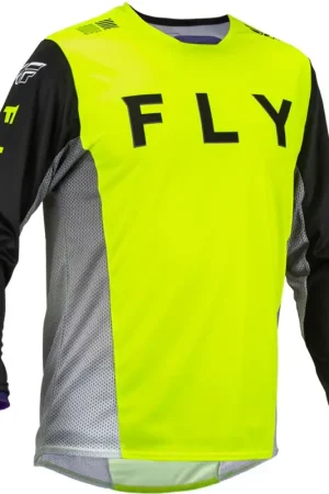Seizoensaanbieding Fly Racing Kinetic Kore Hi-Vis Zwart MX Jersey