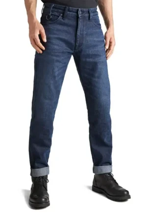 Pando Moto Arnie Slim Blauw Motor Jeans Heren Slim-Fit Armalith® Laatste Kans