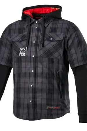 Betrouwbaar Alpinestars MO.ST.EQ Tartan Shirt Tar Grijs Zwart