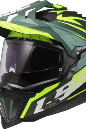 Uitverkoop LS2 MX701 Explorer Spire Groen H-Vis Geel 06 Adventure Motorhelm