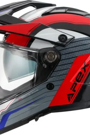 APEX AT300 Everest Zwart Rood Blauw Adventure Integraalhelm Seizoensaanbieding