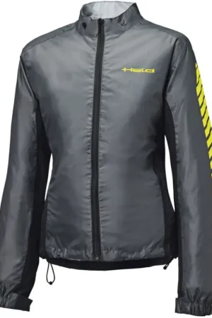 Aanbieding Held Wet Tour 2 Dames Donkergrijs Zwart Fluo Geel Regenjas
