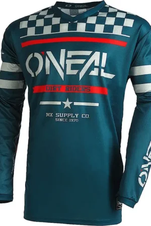 Uitverkoop O'NEAL Element Squadron V.22 Blauw Rood Motocross Jersey
