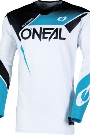 Op = Op O'NEAL Hardwear Air Slam Wit Zwart Turquoise Motocross Jersey