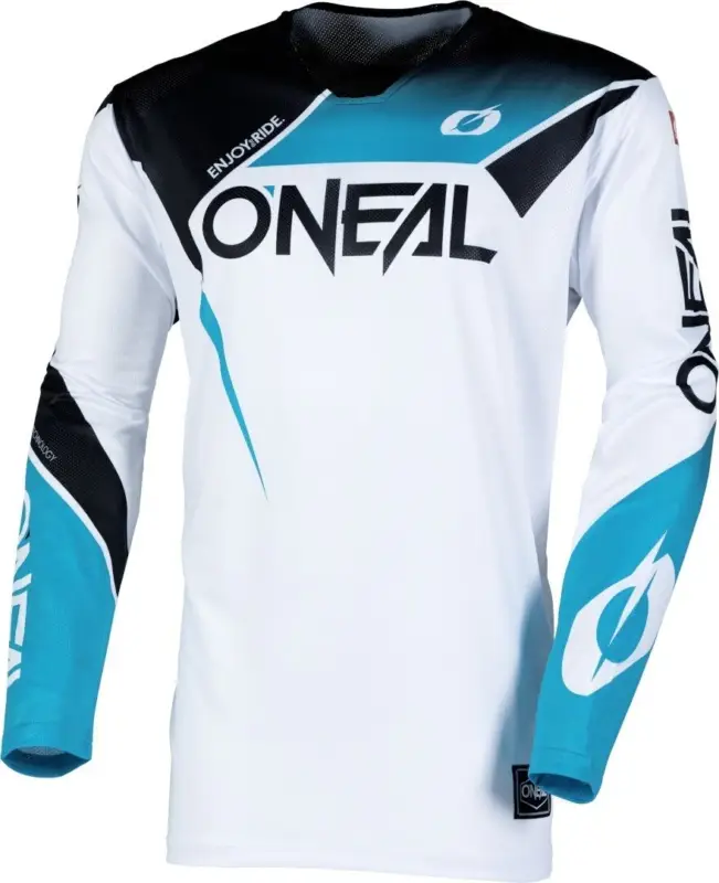 Op = Op O'NEAL Hardwear Air Slam Wit Zwart Turquoise Motocross Jersey