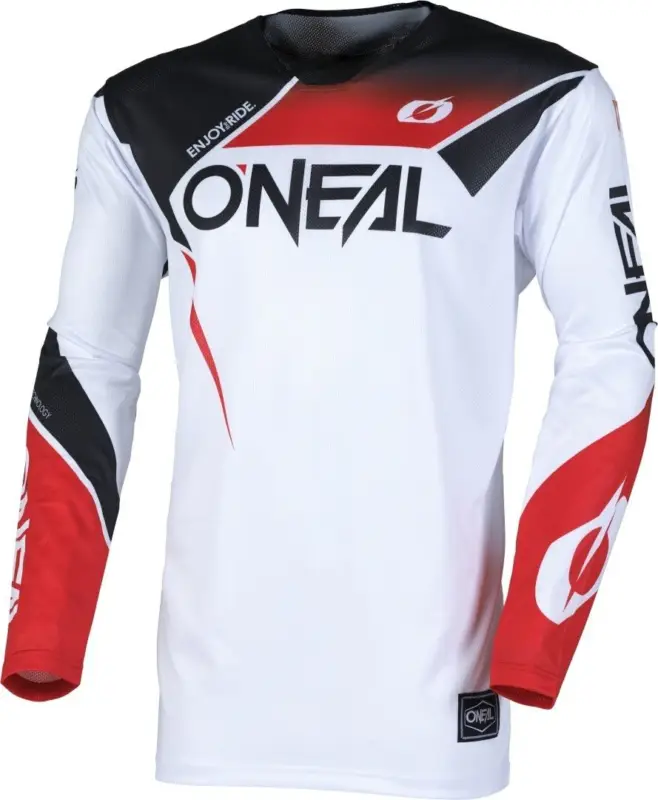 O'NEAL Hardwear Air Slam Wit Zwart Rood Motocross Jersey Veilige Betaling