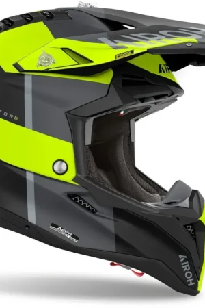 Airoh Aviator 3 Monarch Matzwart Grijs Geel Crosshelm Koop Vandaag