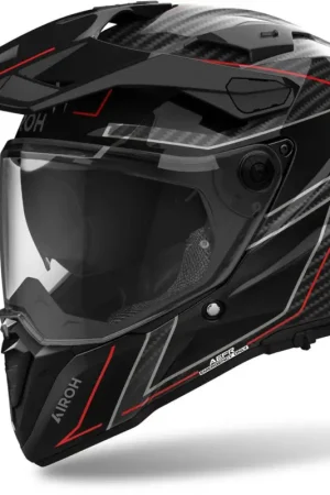 Airoh Commander 2 Stylish Full Carbon Zwart Grijs Rood Adventure Integraalhelm Direct Verzonden