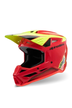 Alpinestars S-M3 Fray Rood Geel Crosshelm Beperkte Voorraad