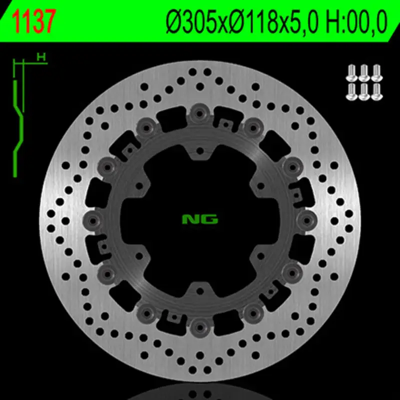 Seizoensaanbieding NG BRAKES Round Floating Brake Disc