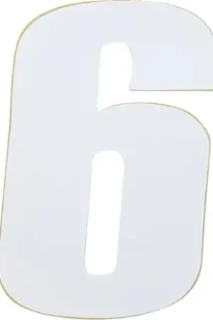 Aanbieding MOOSE Racing number mse #6 4.5 white wit