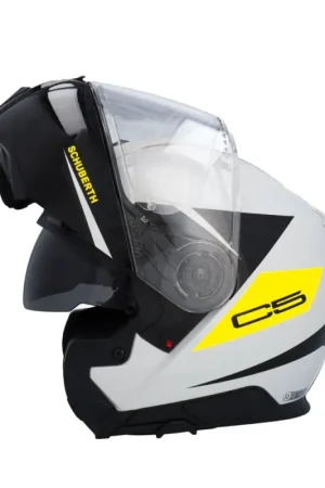Shop Nu Schuberth C5 Eclipse White/Yellow 217