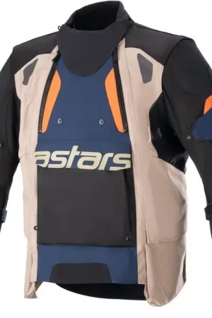 Alpinestars Halo Drystar Motorjas Dark Blue Dark Khaki Flame Ora 7194 Gecertificeerd
