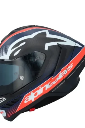 Voordeelprijs Alpinestars Supertech R10 Team Black Carbon Red Fluo Dark Blue Matt