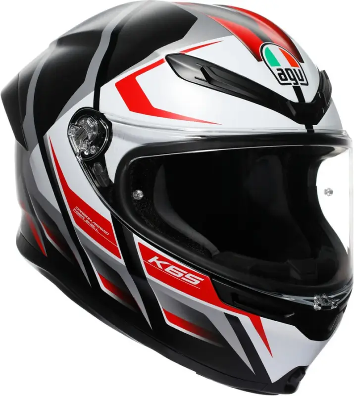 AGV K6 S Karve Matt Black/White/Red Goedkoop