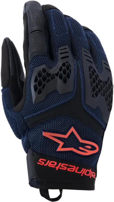 Alpinestars Manti Air Gloves Deep Blue/Red Fluo/Asphalt Op = Op