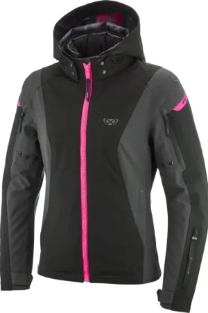 Populair Ixon Burning Lady Motorjas Anthracite/Black/Pink