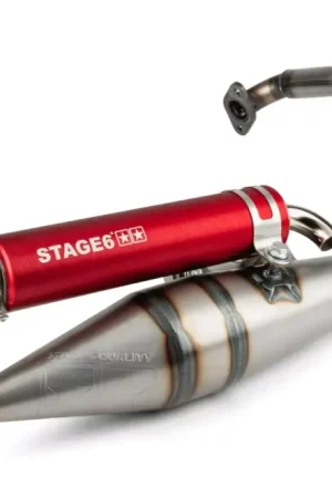 Stage6 - UitlaatPro Replica MKII rood Peugeot Verticaal 2 Takt Uitverkoop