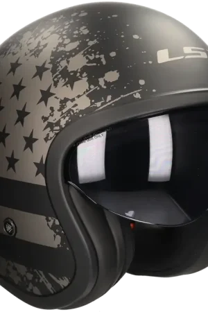 Speciale Aanbieding LS2 -Helm Spitfire II Black Flag OF599 mat zwart